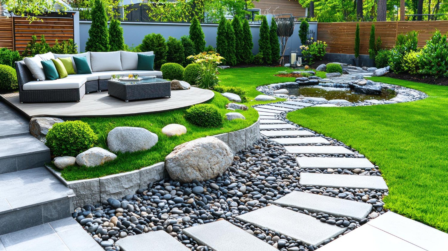 How Concrete Line Pumping Keeps Backyard Landscaping Clean